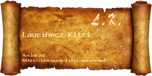 Laurinecz Kitti névjegykártya